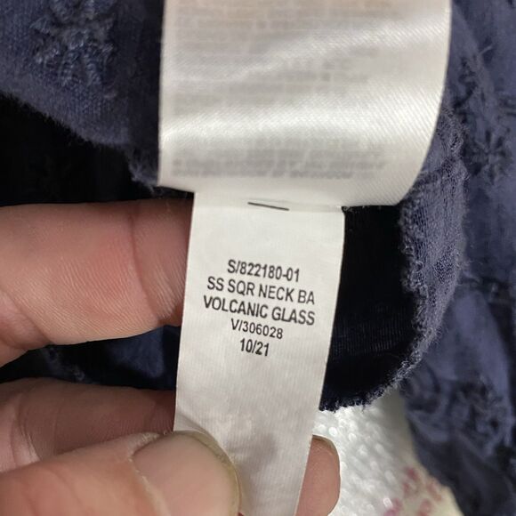 Old Navy Babydoll Top Women's Plus 4x Blue Smocked Back Peasant Boho Cottagecore - Picture 10 of 10